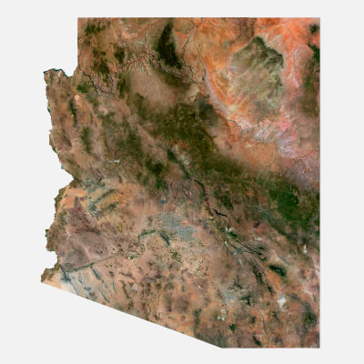 Arizona State Terrain 3D Map by Shustrik