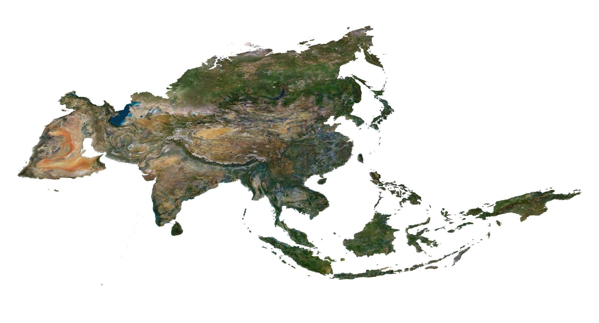 Asia Terrain 3D Map by Shustrik