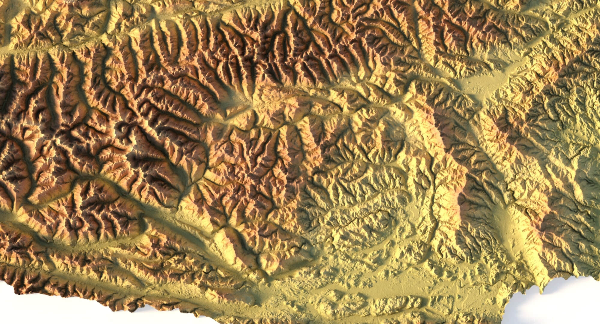Austria Terrain for CNC, Printing and Design - 3D Print Model by Shustrik