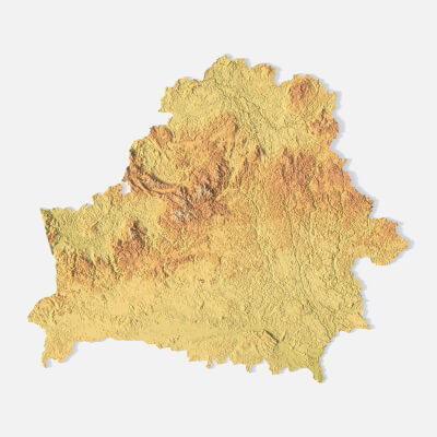 Belarus Terrain for CNC, Printing and Design - 3D Model by Shustrik