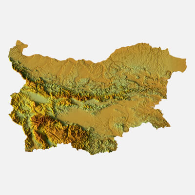 Bulgaria Terrain for CNC, Printing and Design - 3D Model by Shustrik