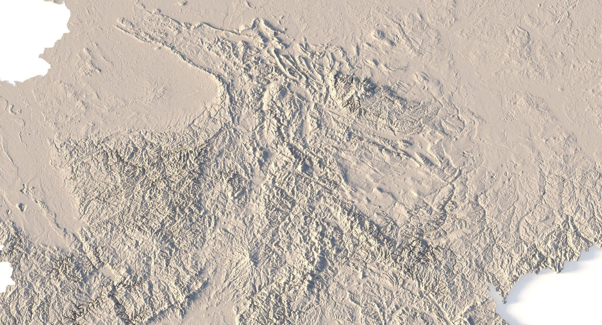 Germany Terrain for CNC, Printing and Design - 3D Model by Shustrik