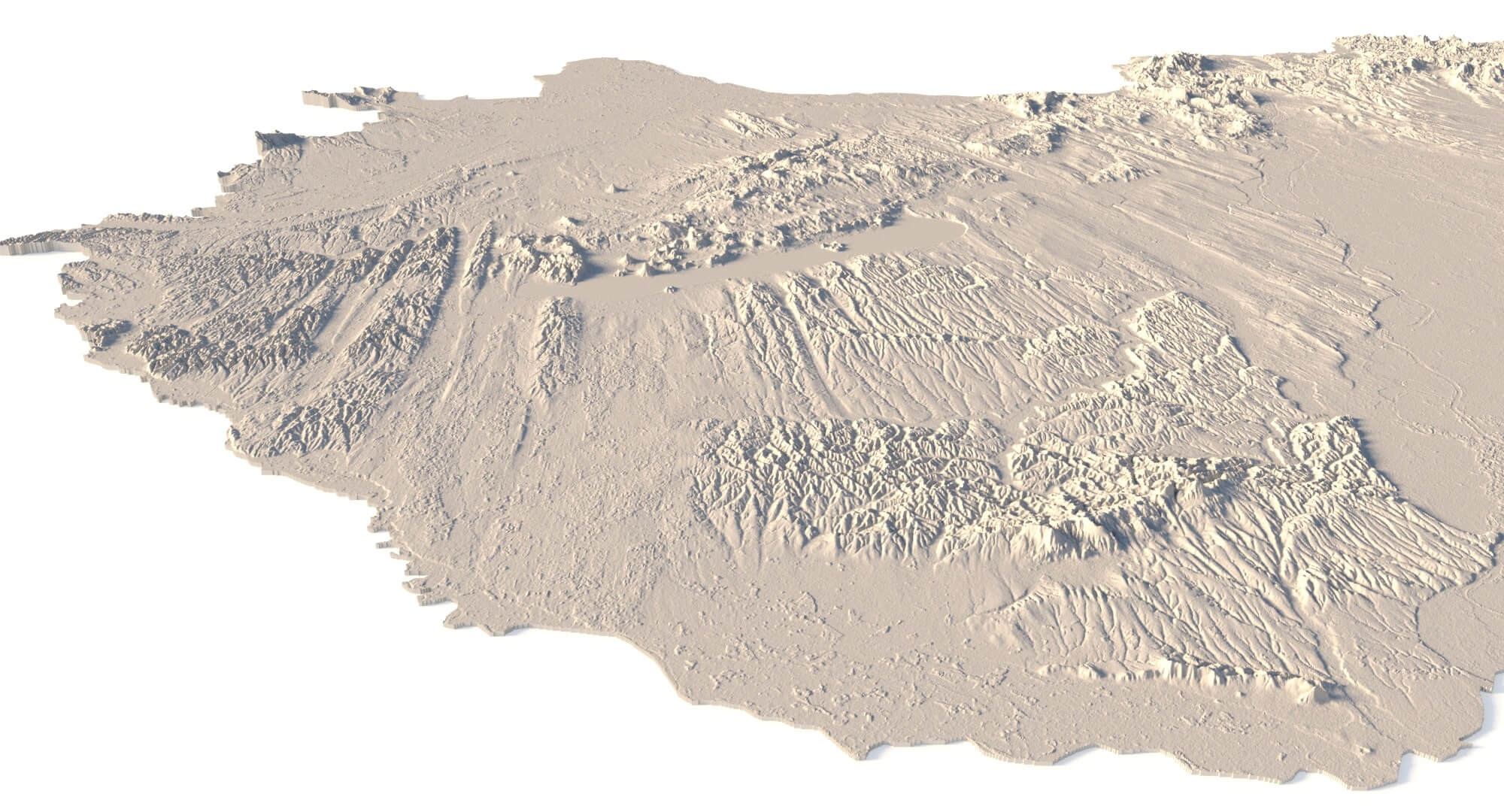 Hungary Terrain for CNC, Printing and Design - 3D Model by Shustrik