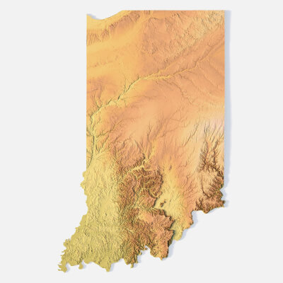 Topographical Map Indiana Indiana Topographic Map Stl Model by Shustrik