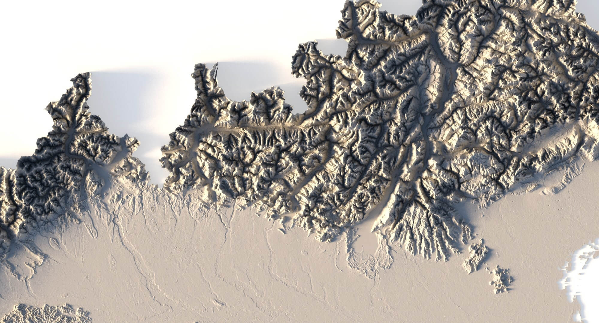 Italy Terrain for CNC, Printing and Design - 3D Model by Shustrik