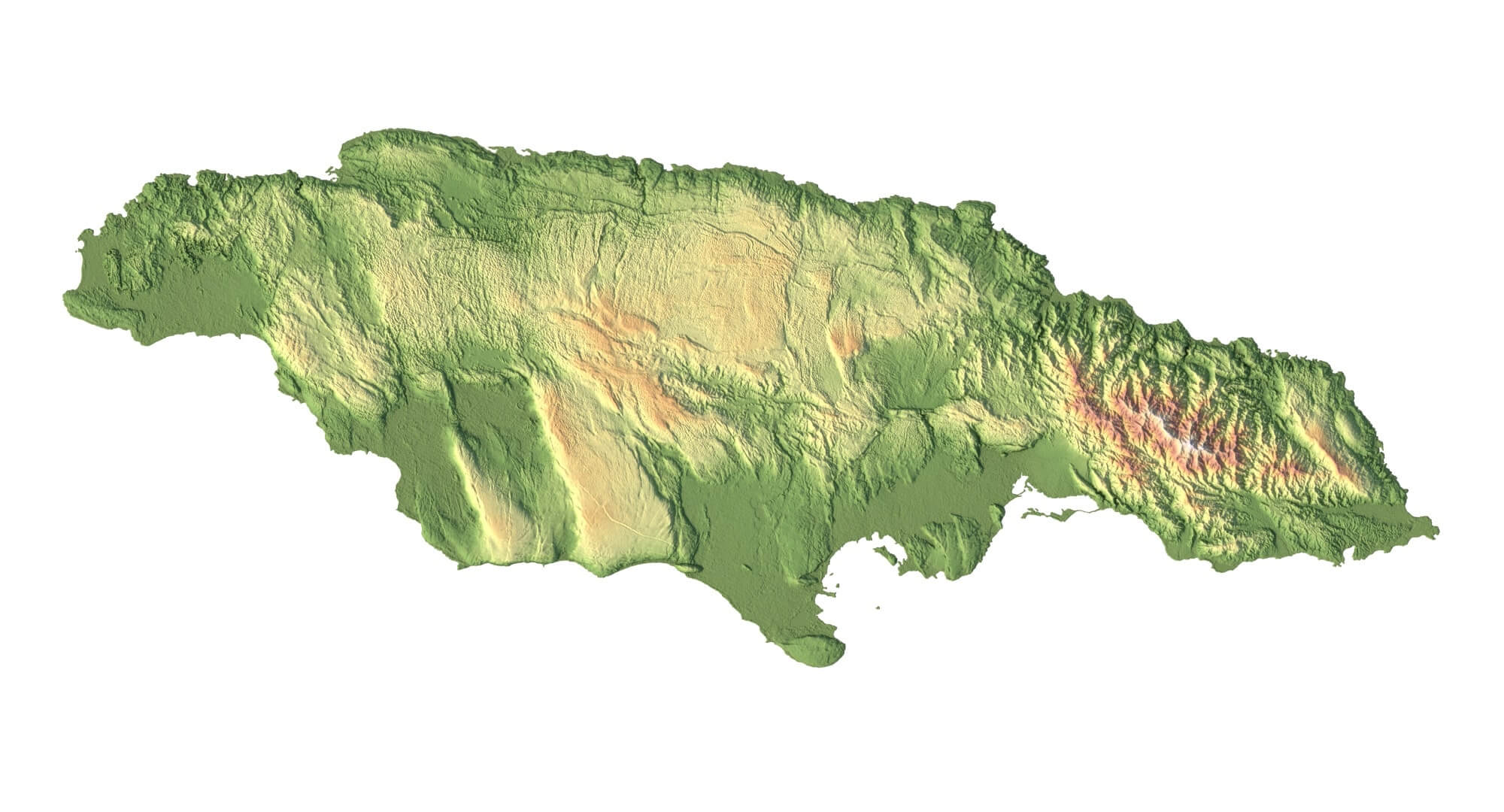 Jamaica Terrain 3D Map by Shustrik