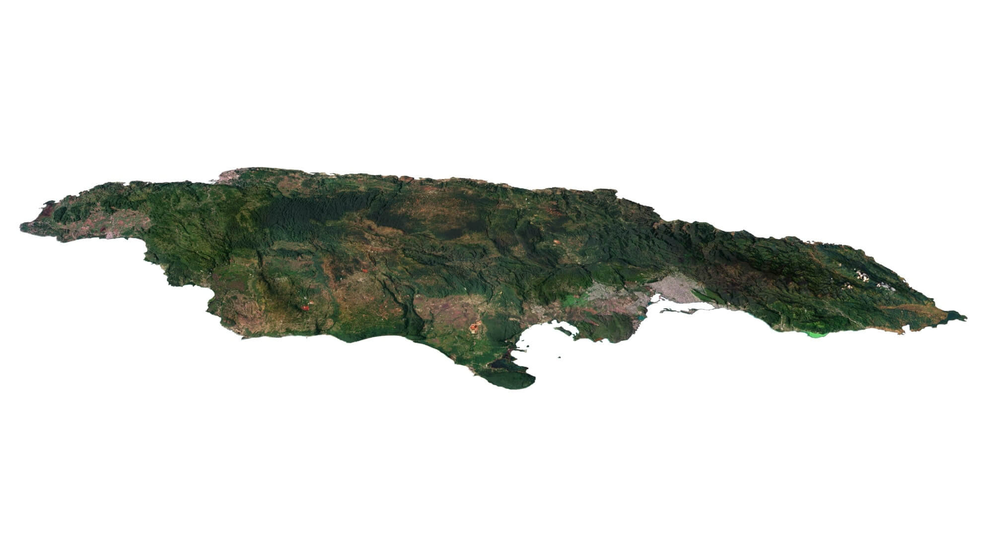 Jamaica Terrain 3D Map by Shustrik