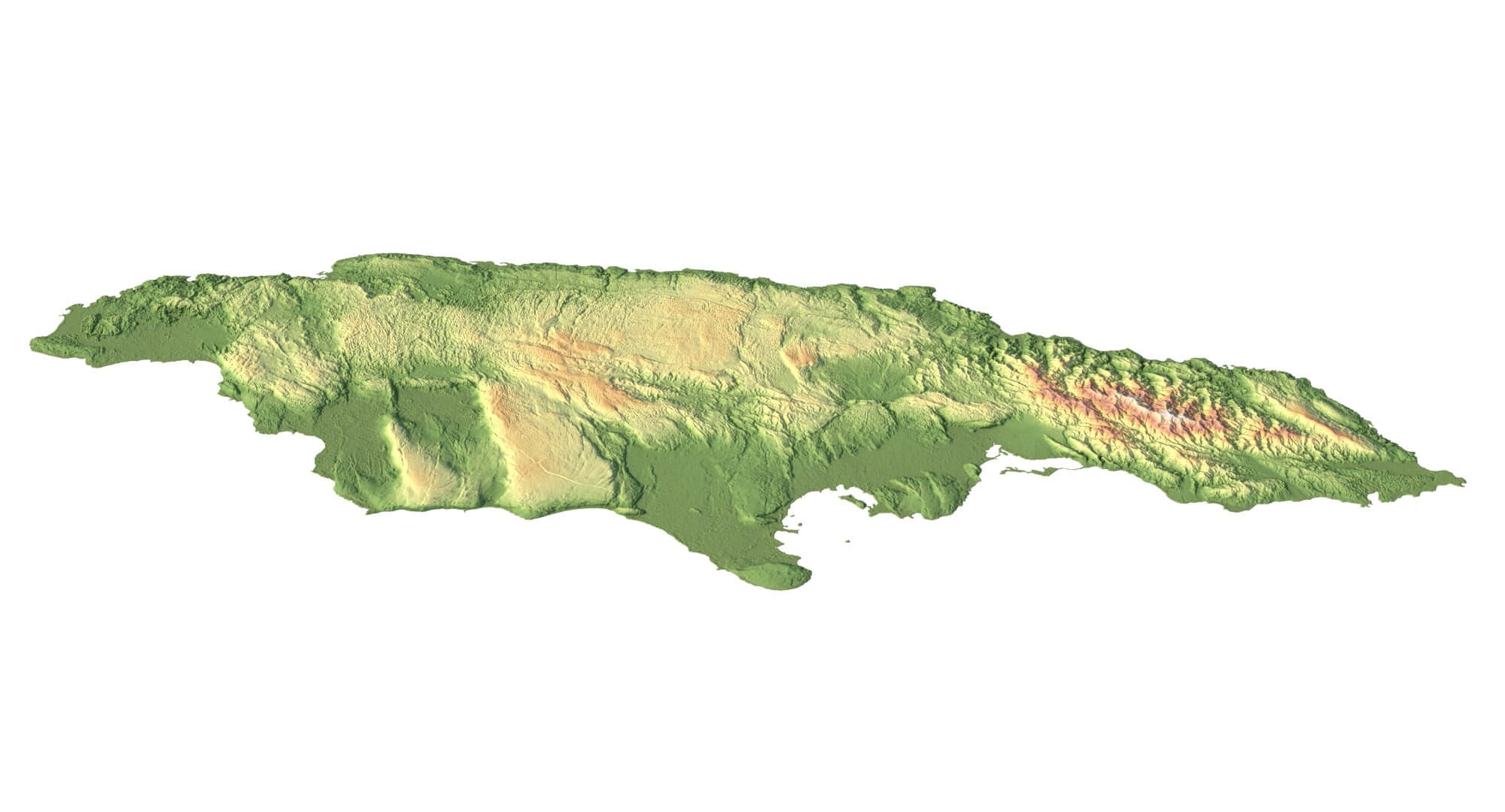 Jamaica Terrain 3D Map by Shustrik