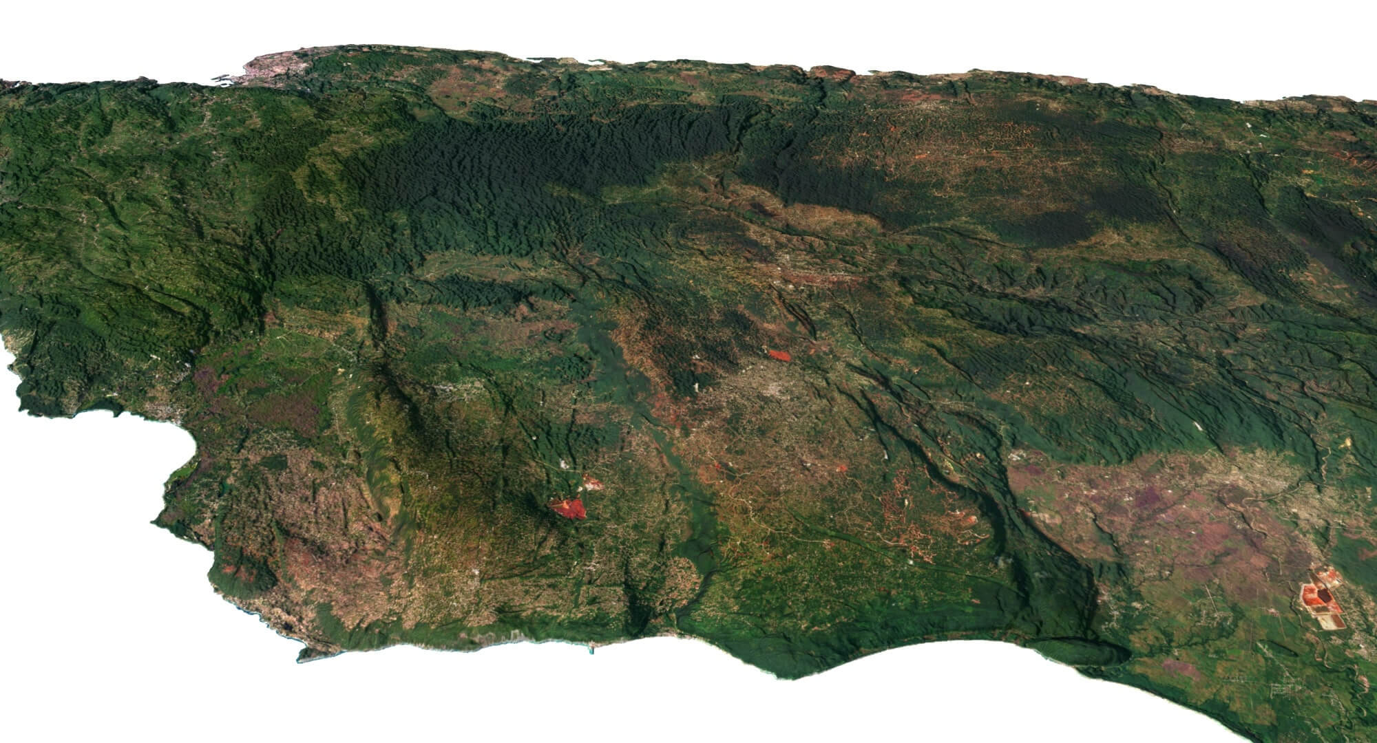 Jamaica Terrain 3D Map by Shustrik