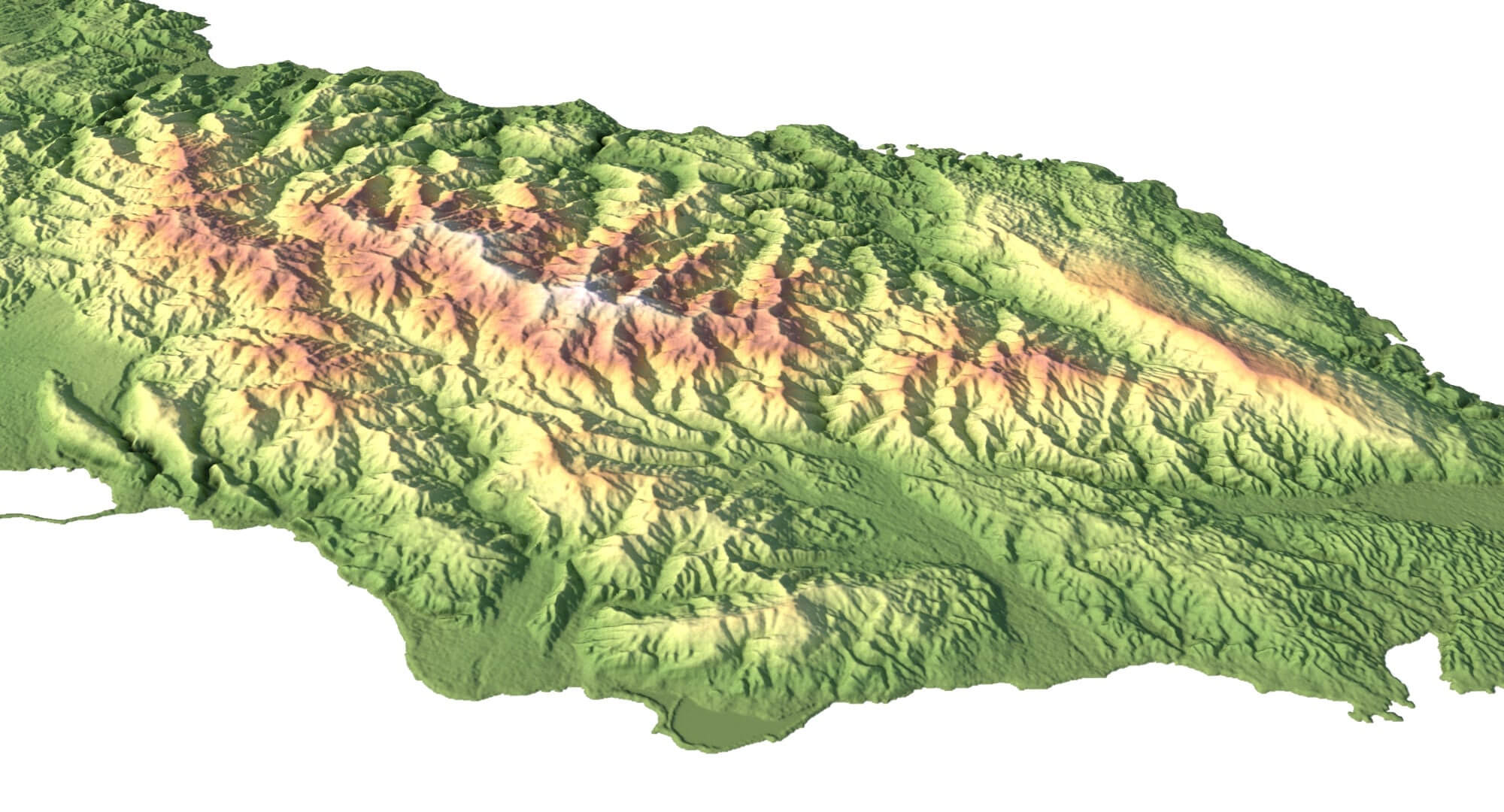 Jamaica Terrain 3D Map by Shustrik