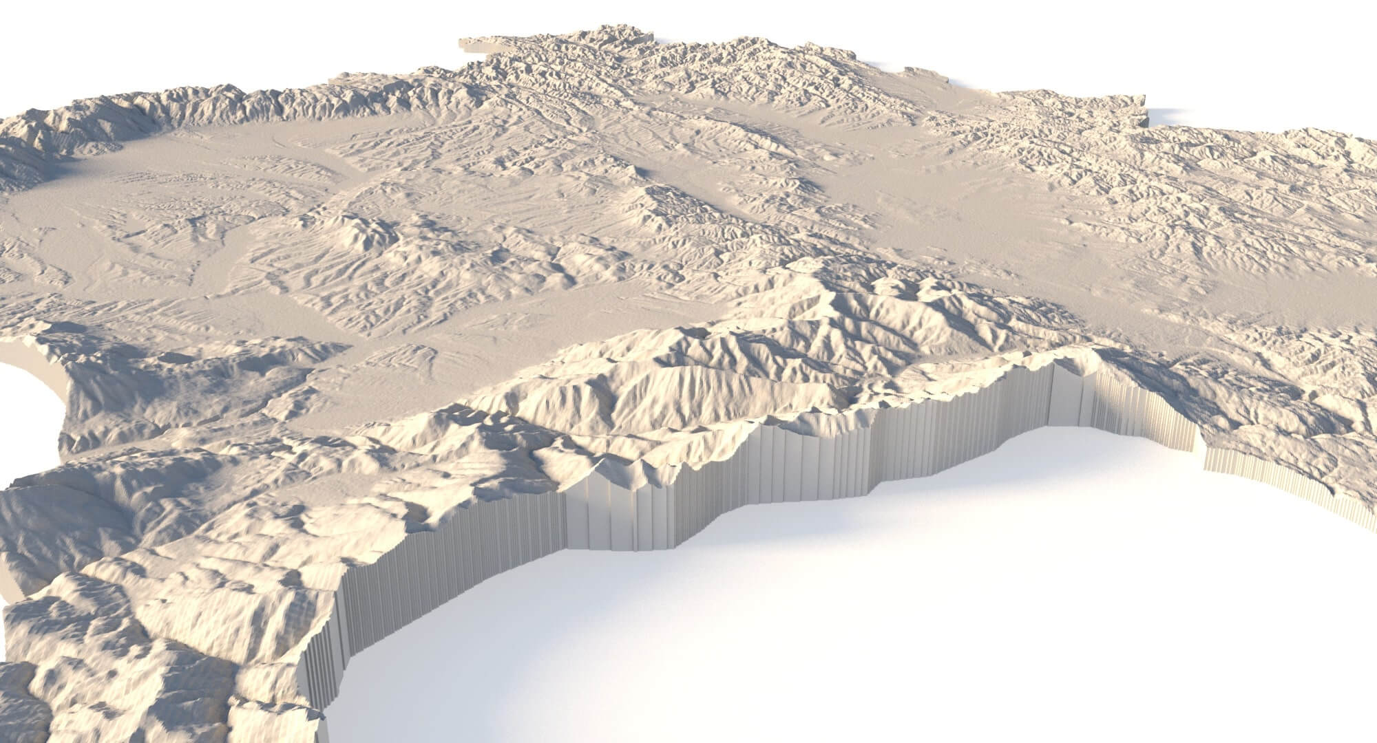 Kosovo Terrain for CNC, Printing and Design - 3D Model by Shustrik