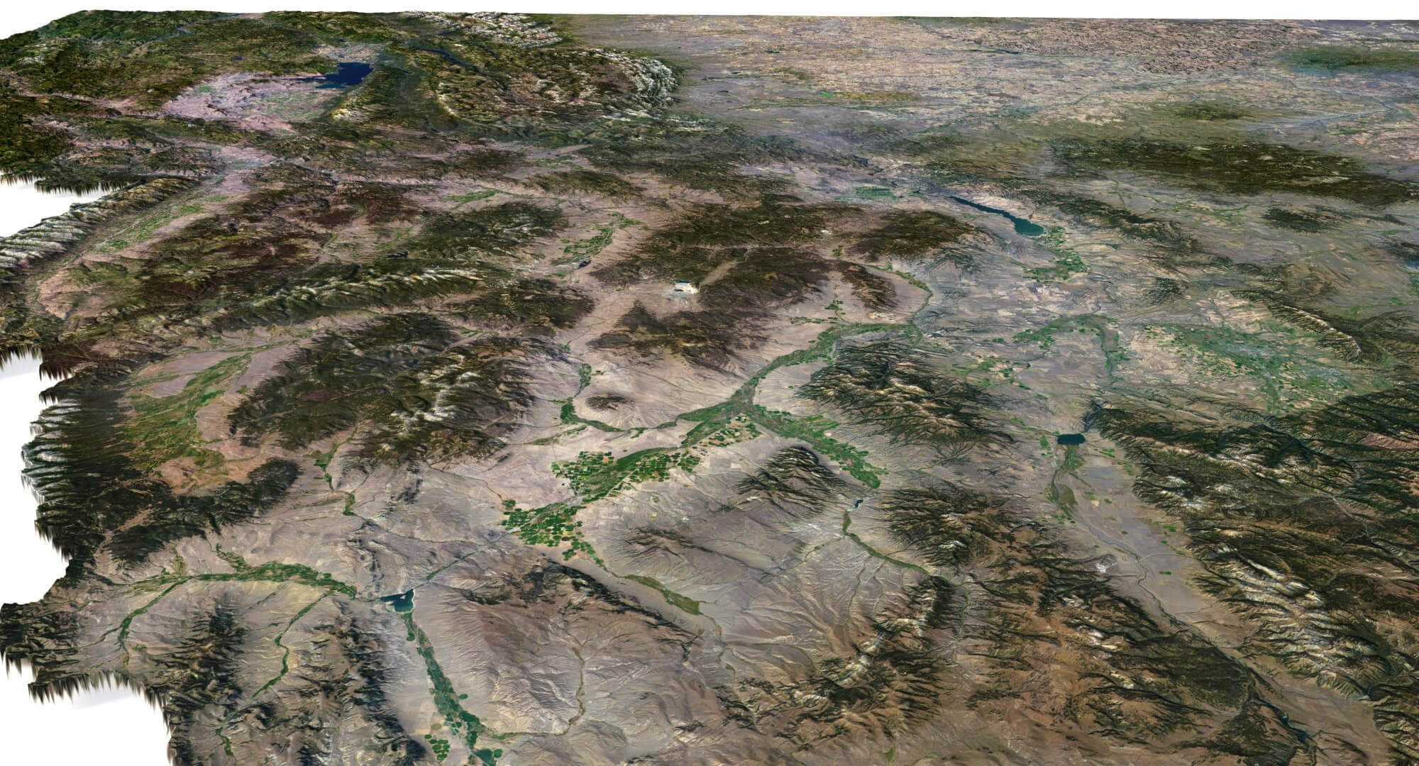 Montana State Terrain 3D Map by Shustrik