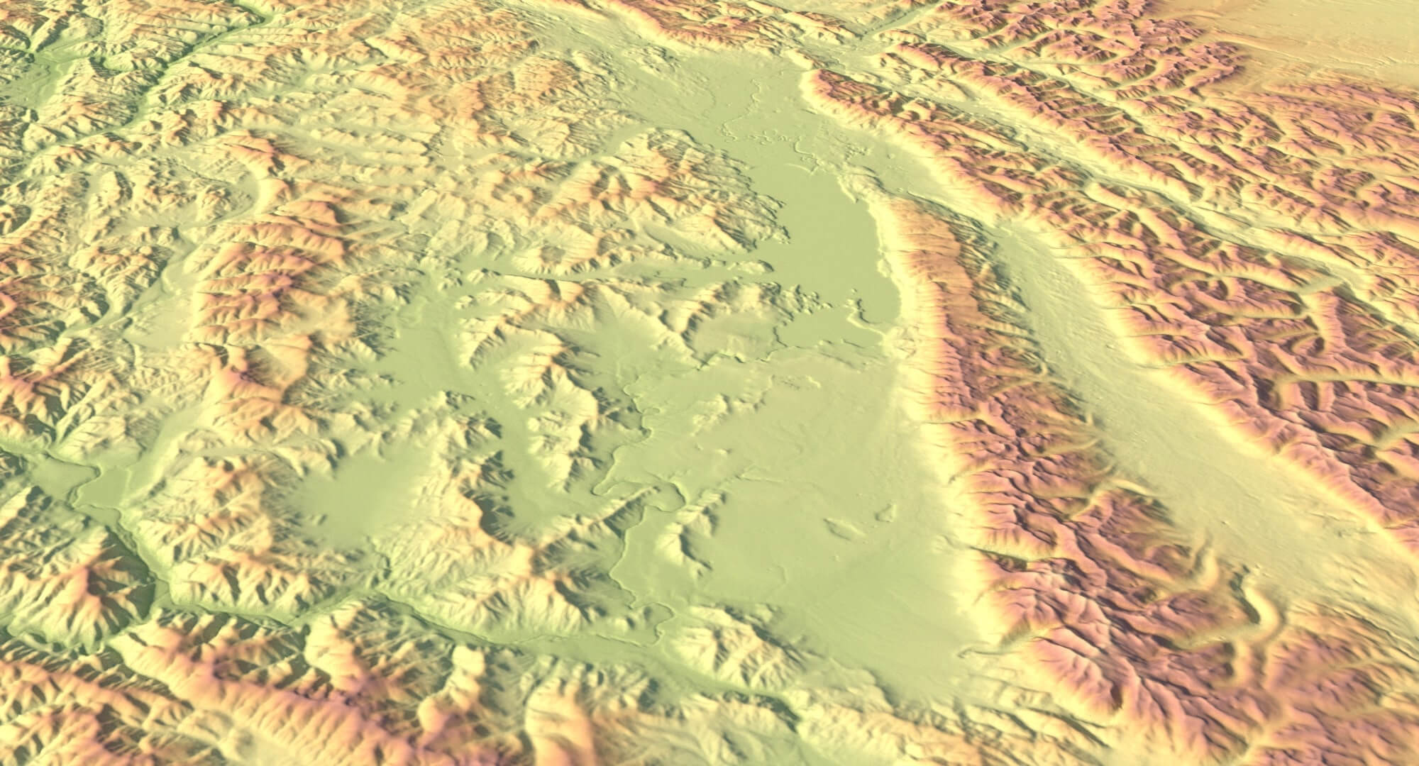 Montana State Terrain 3D Map by Shustrik