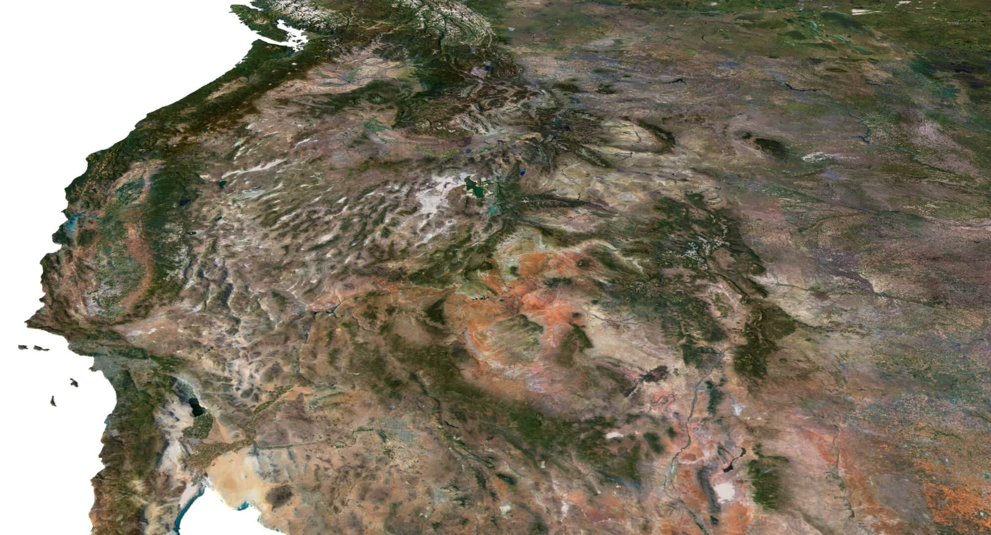 North America Terrain 3D Map by Shustrik
