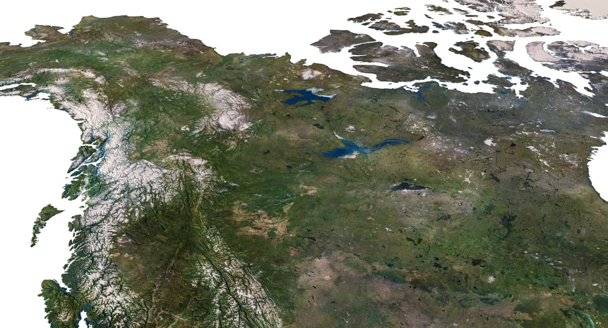 North America Terrain 3D Map by Shustrik