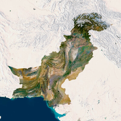 Pakistan 3D Map - Stock Image by Shustrik