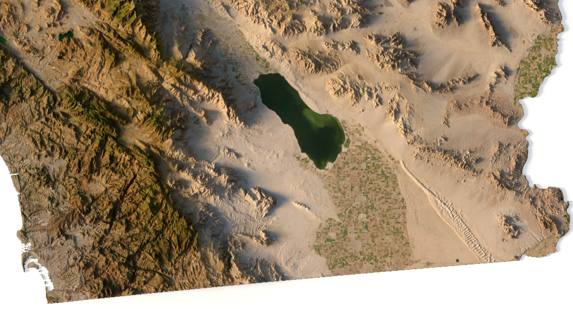 Relief Map of California 3D Model by Shustrik