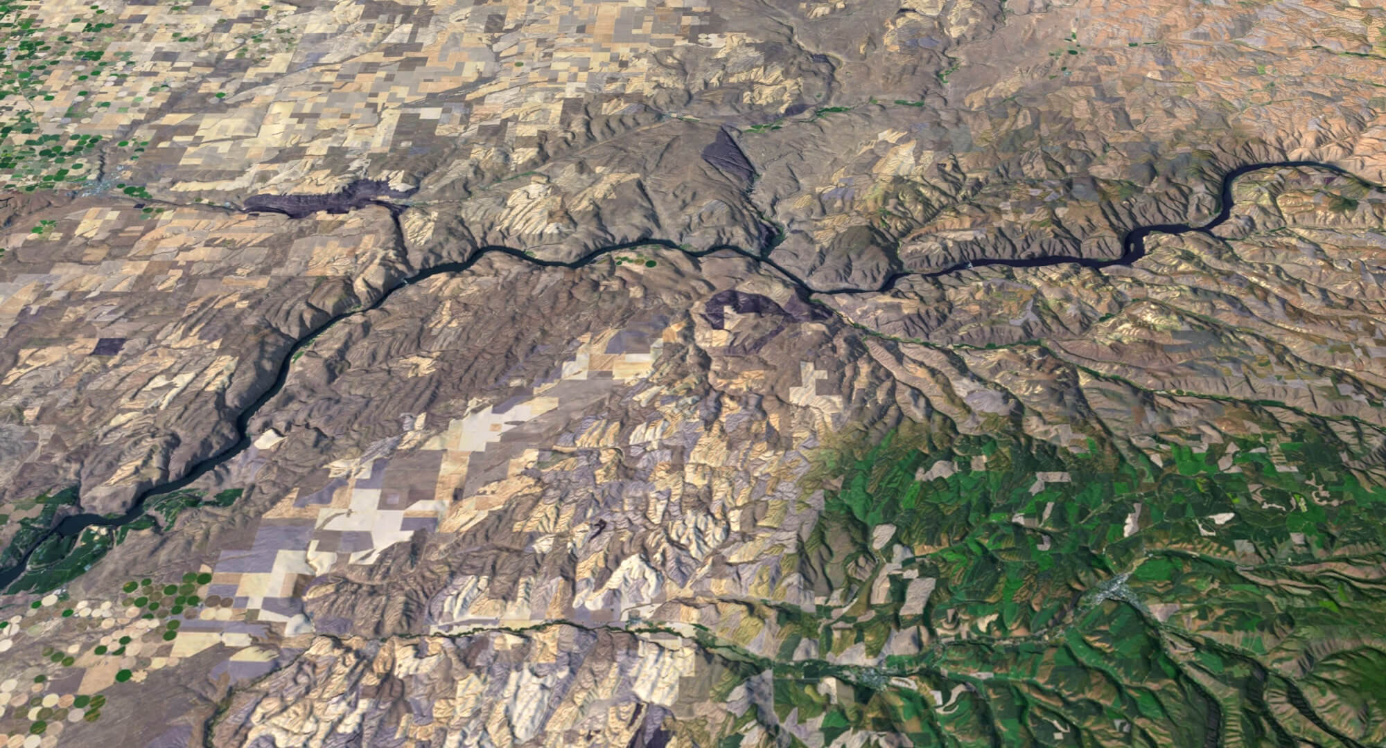 Washington State Terrain 3D Map by Shustrik