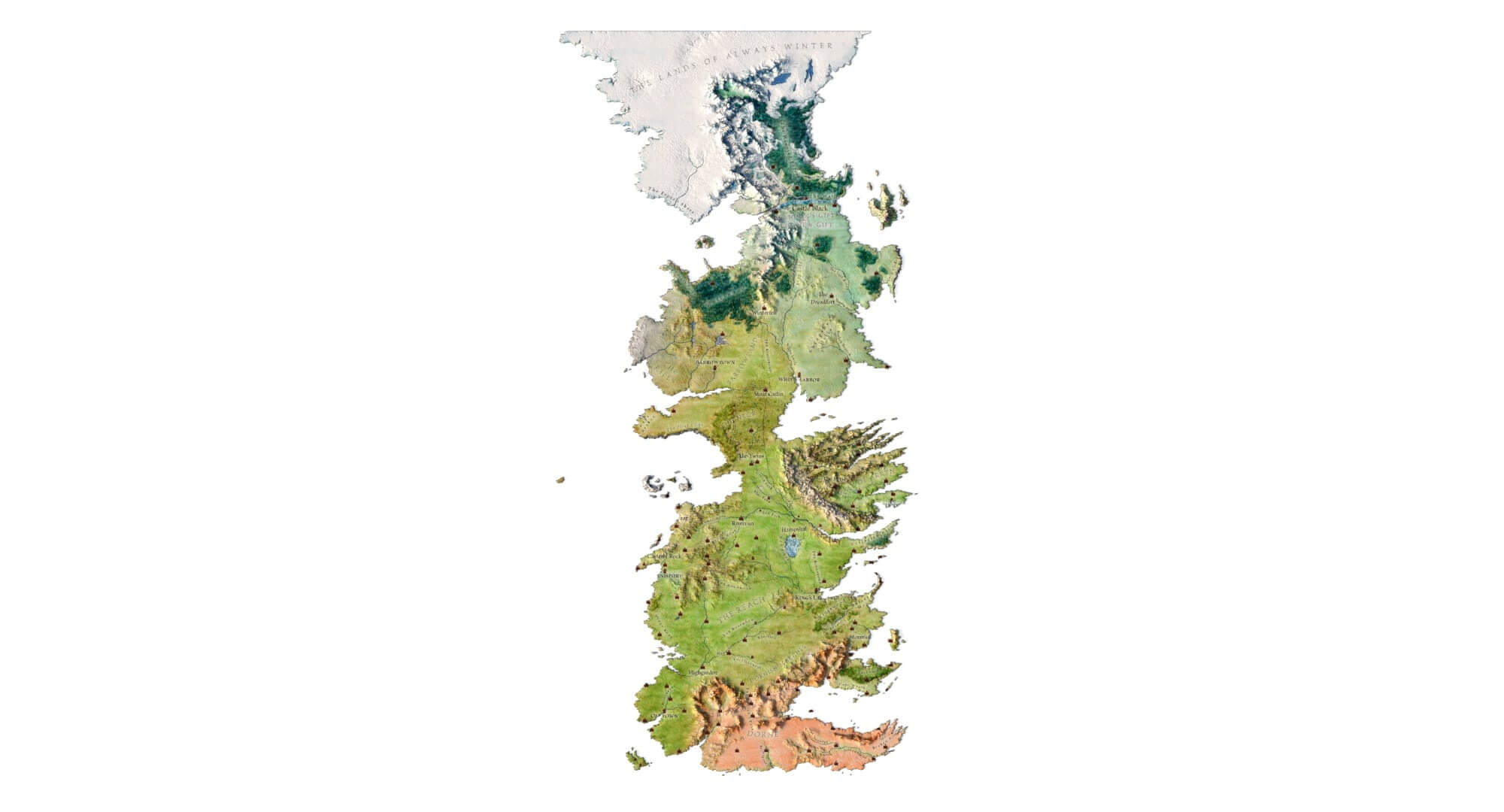 Westeros Map Terrain 3D Model - Westeros Map Terrain 01 