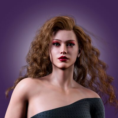 dForce Curly Long Hairs for G9 8.1 &amp 8 Female