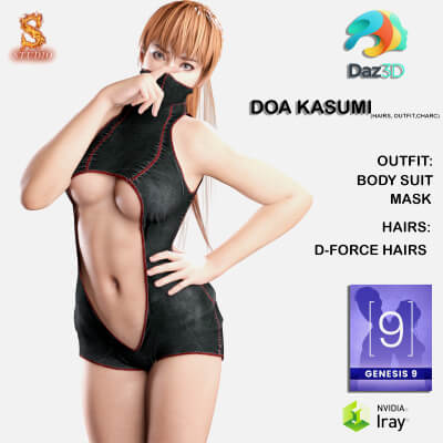 DOA Kasumi Character Hairs &amp Outfit for G9