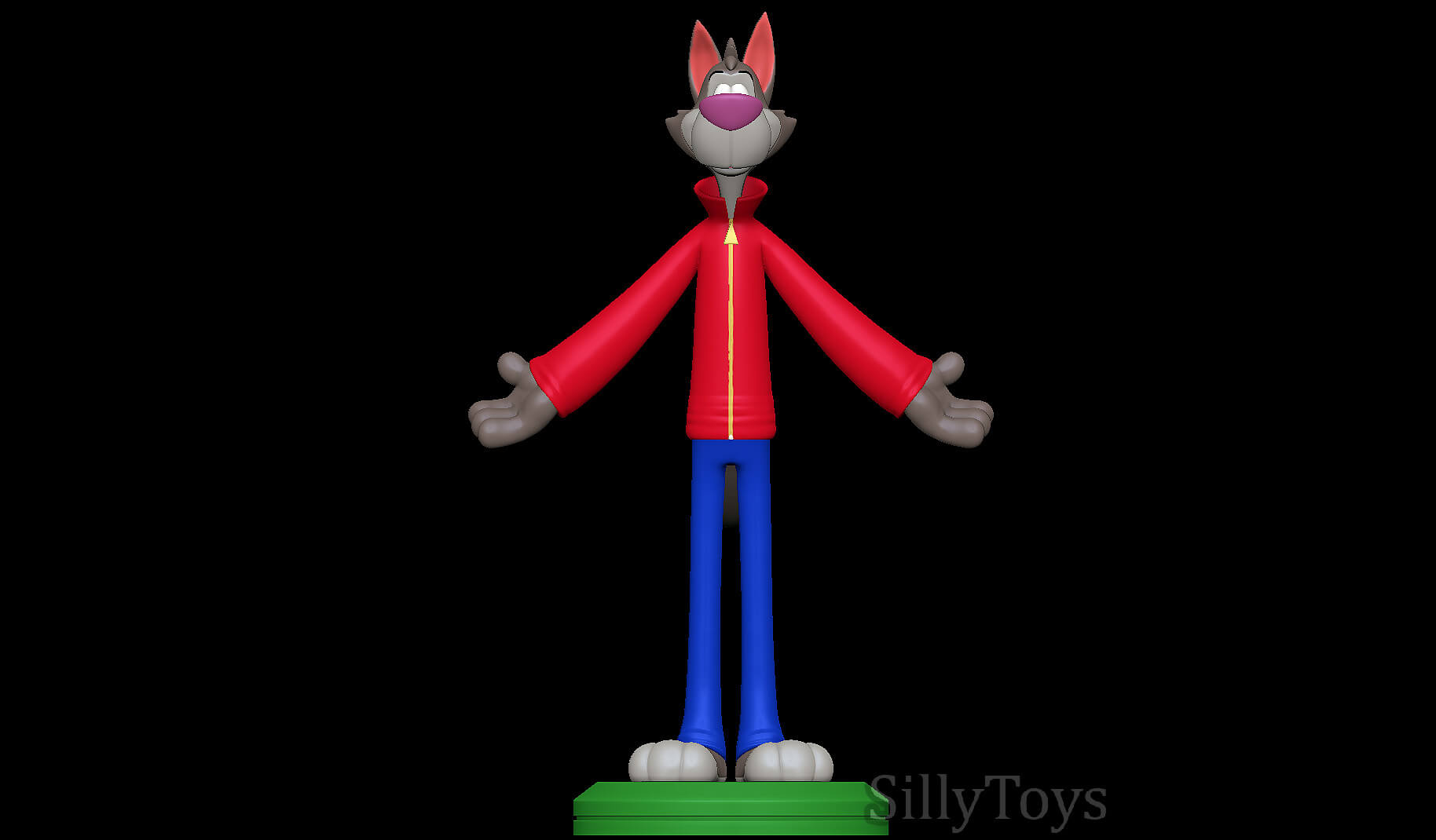 Chip The Wolf Cookie Crisp 3D Print Model by SillyToys