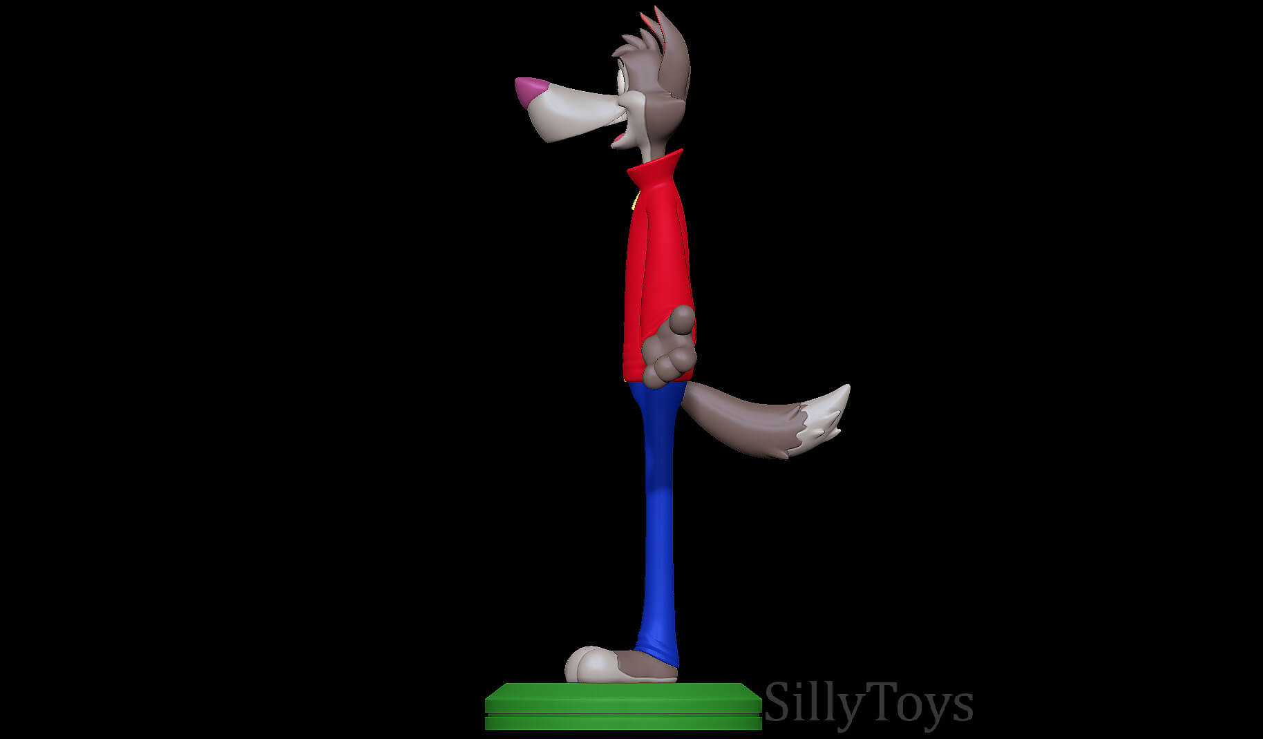 Chip The Wolf Cookie Crisp 3D Print Model by SillyToys
