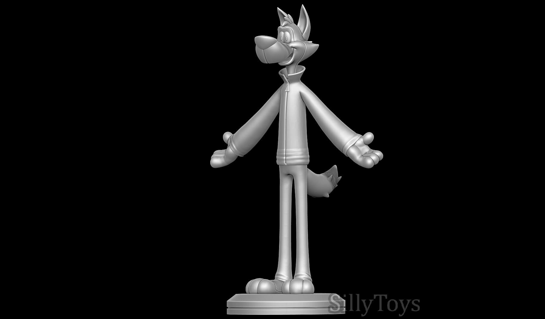 Chip The Wolf Cookie Crisp 3D Print Model by SillyToys