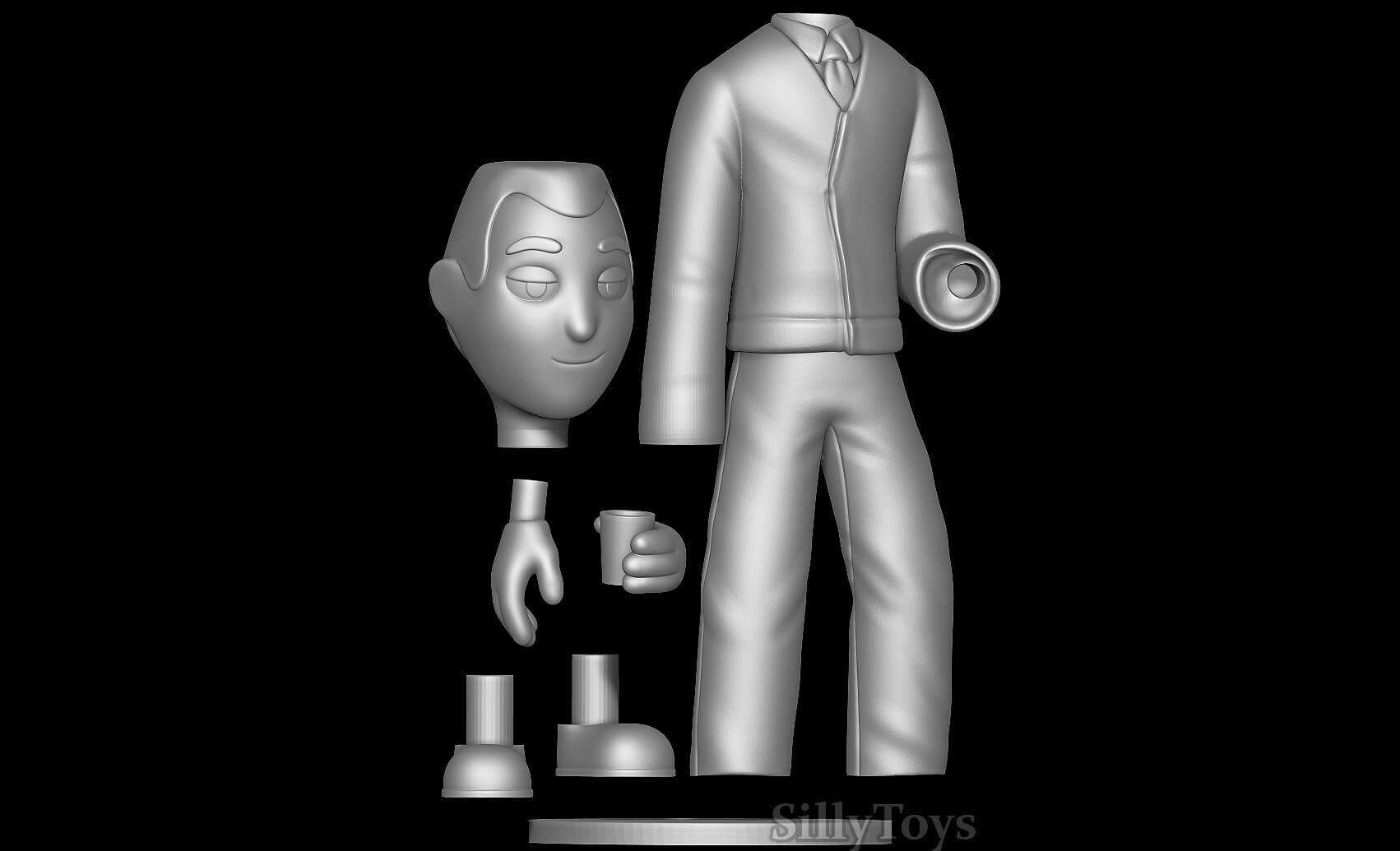 Clay Puppington Moral Orel 3D Print Model by SillyToys