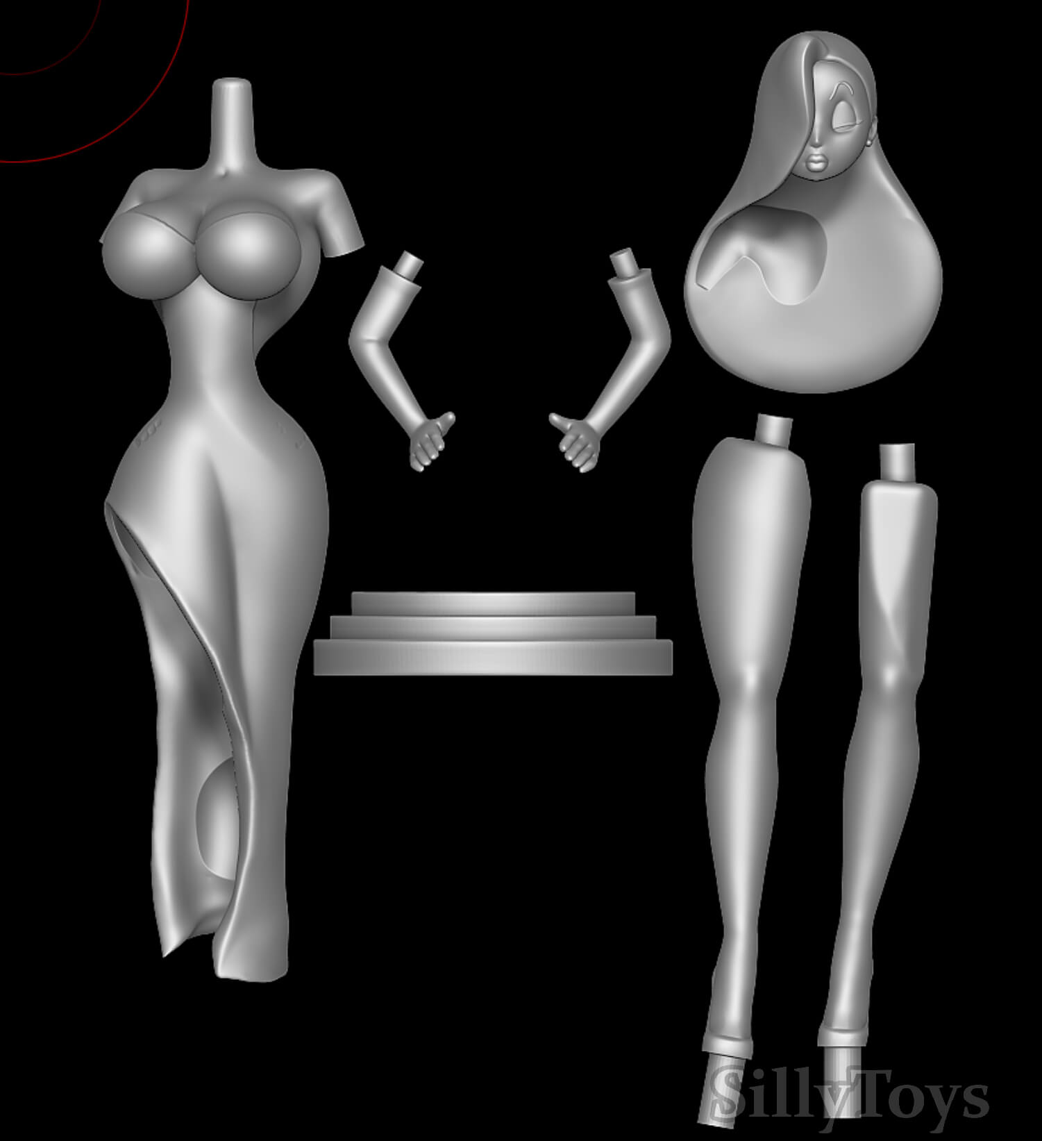 Jessica Rabbit Who Framed Roger Rabbit 3D Model by SillyToys