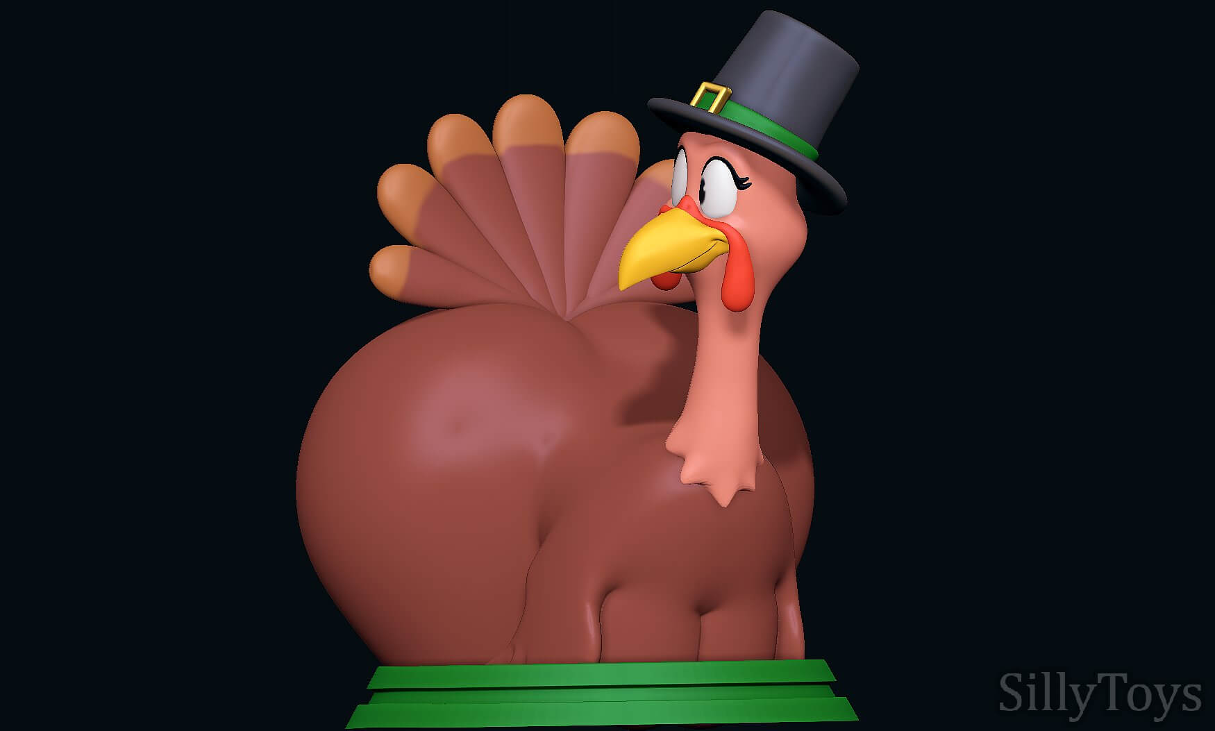 Turkey Big Booty For Thanksgiving - 3D Model by SillyToys