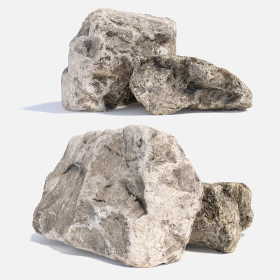 Realistic Hobby Rocks Realistic Rock Set - 3D Model by silverpak
