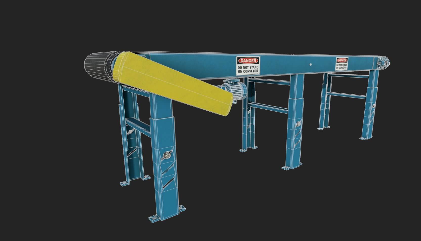 Belt Conveyor 3D Model by SimonTGriffiths