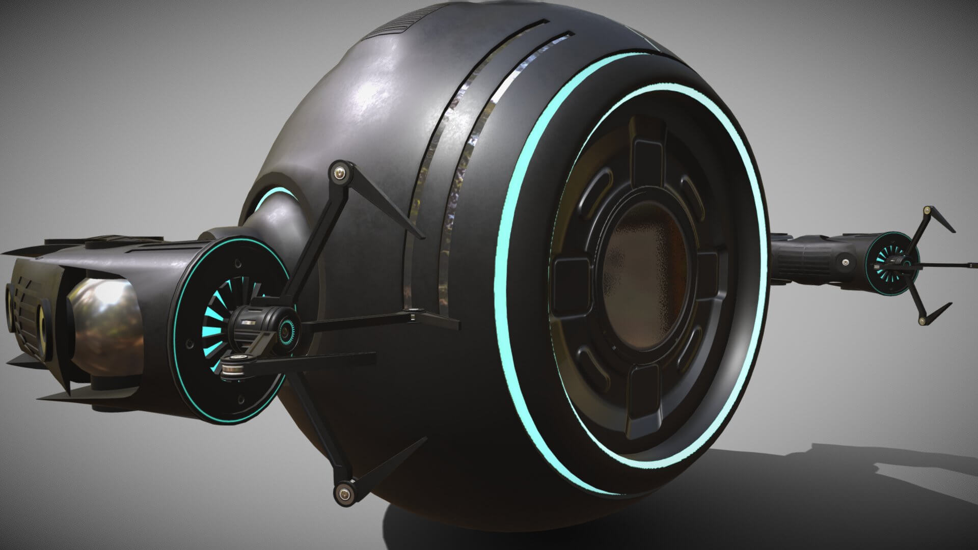Sci-Fi Repair Drone 3D Model by SimonTGriffiths