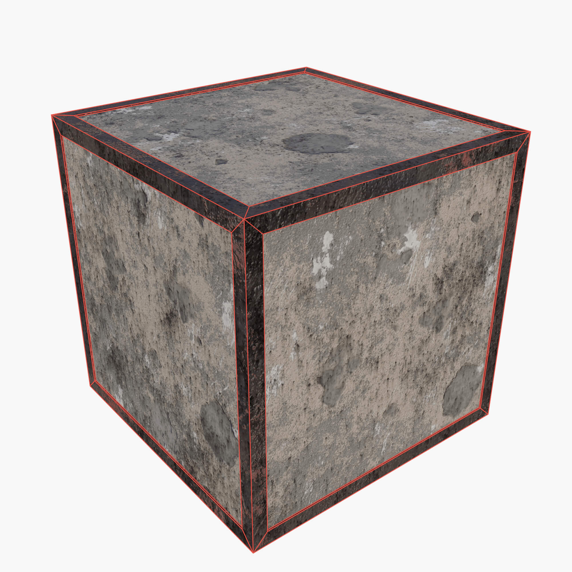 Concrete Block 1M 3D Model by Simple3D