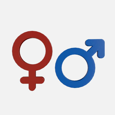 Genders Symbols Glossy Plastic