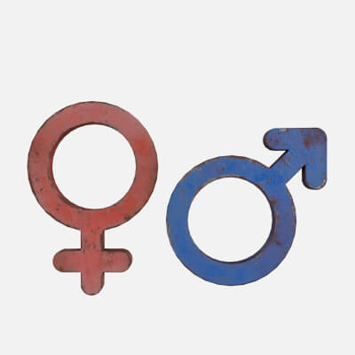 Genders Symbols Old Metal
