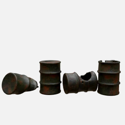 Rusty Metal Oil Barrels Realistic Textures
