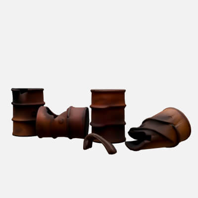 Rusty Oil Barrels