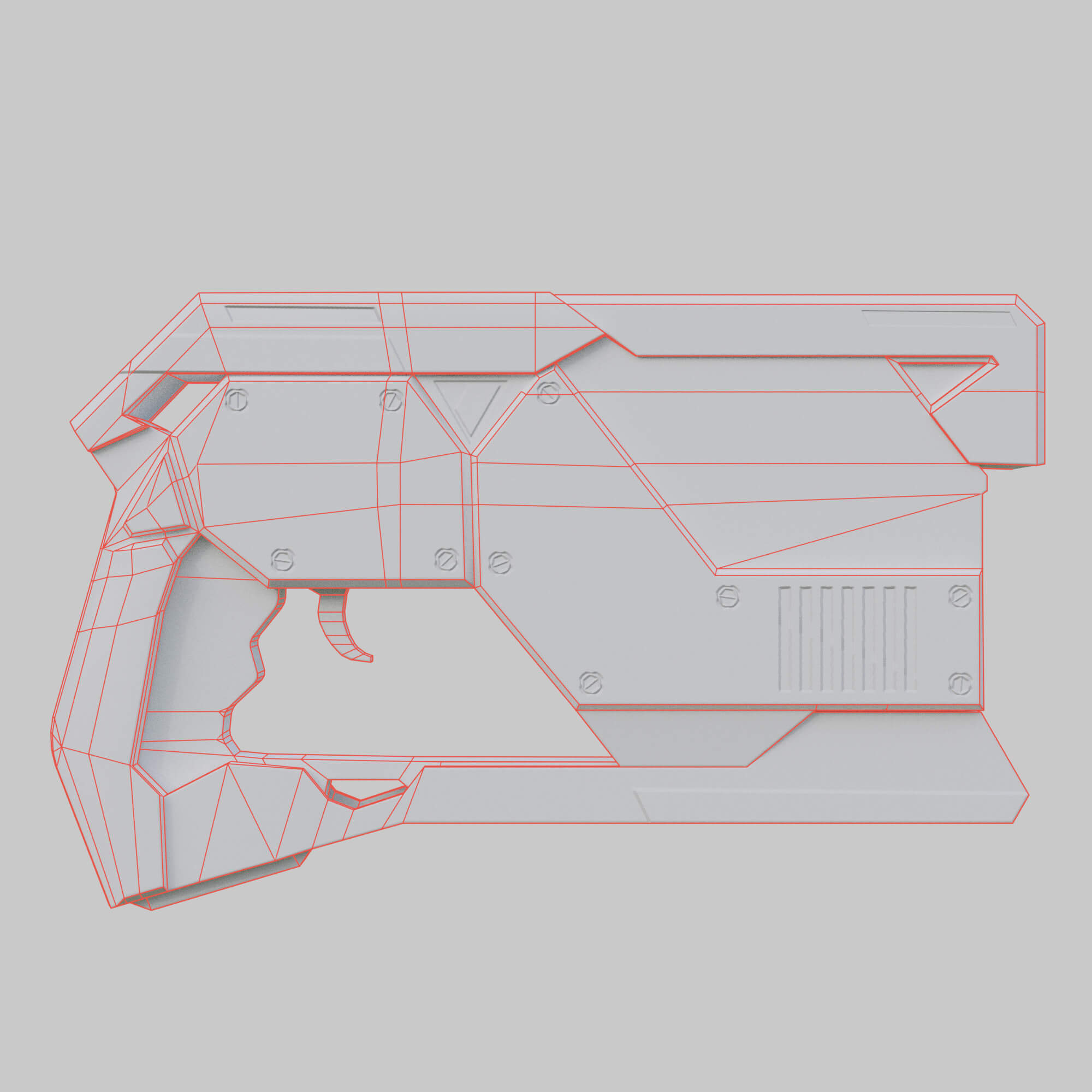 Sci-Fi Blaster 3D Model by Simple3D