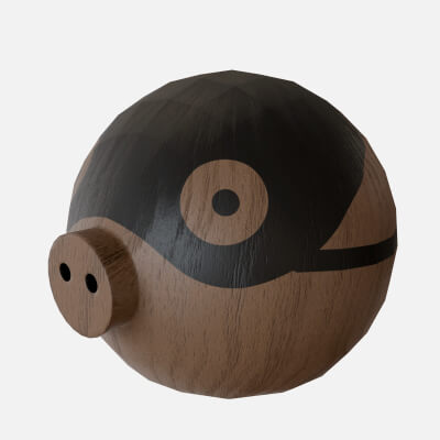 Wood Toy Pig