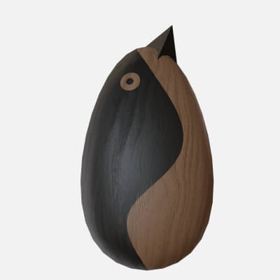 Wood Round Bird