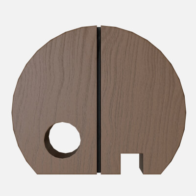 Wood Round Elephant
