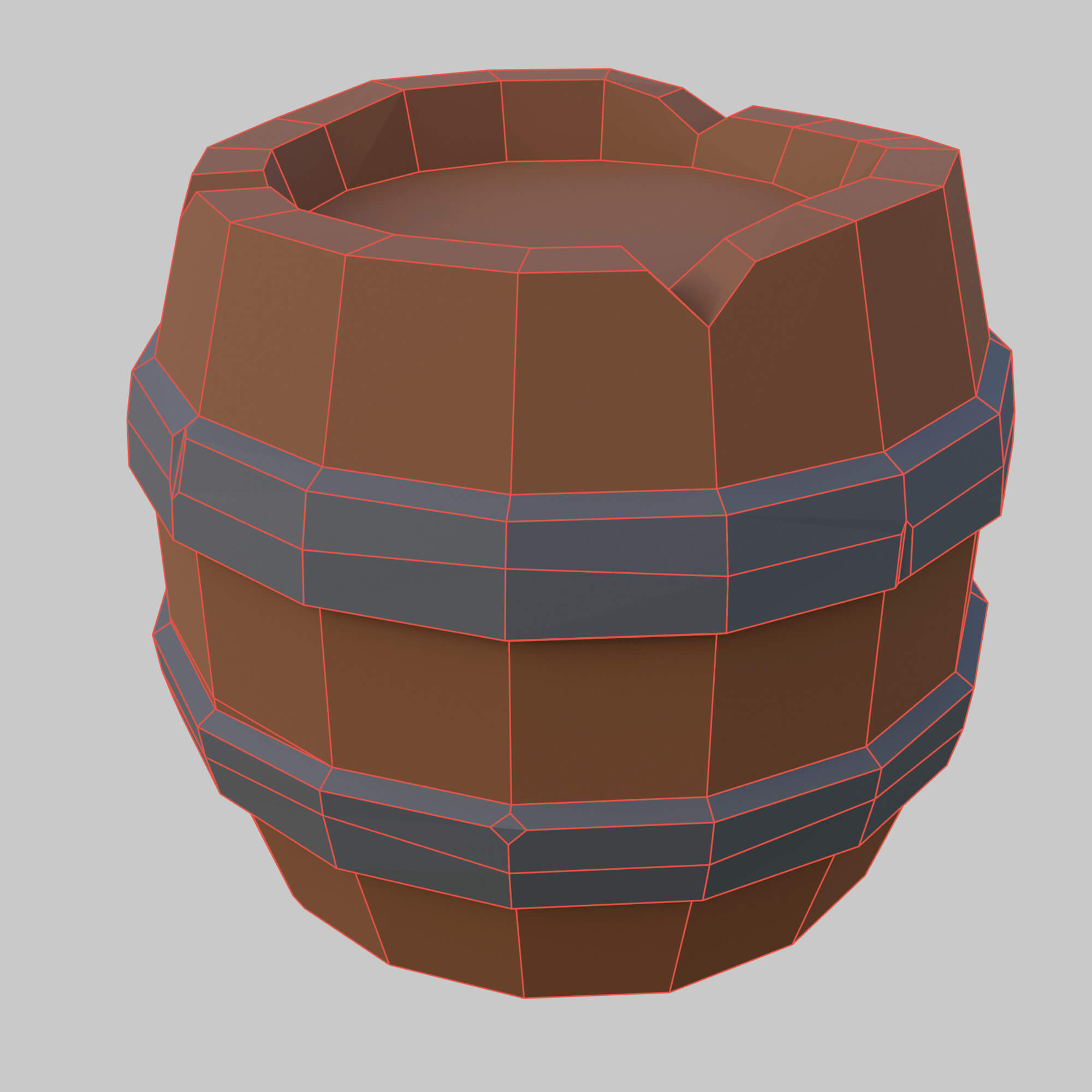 Wooden Barrel Free 3D Model by Simple3D
