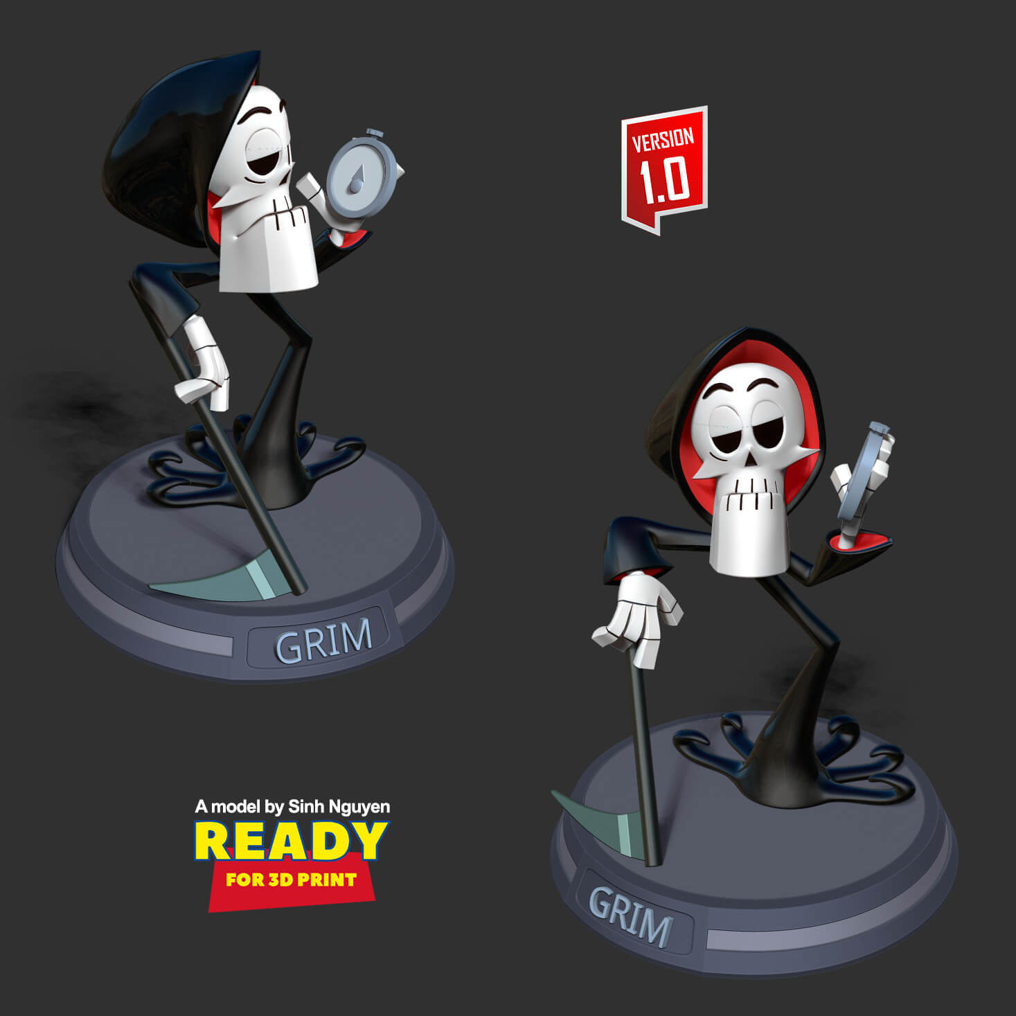 Grim Reaper Cartoon Network 3D Print Model by Sinh Nguyen