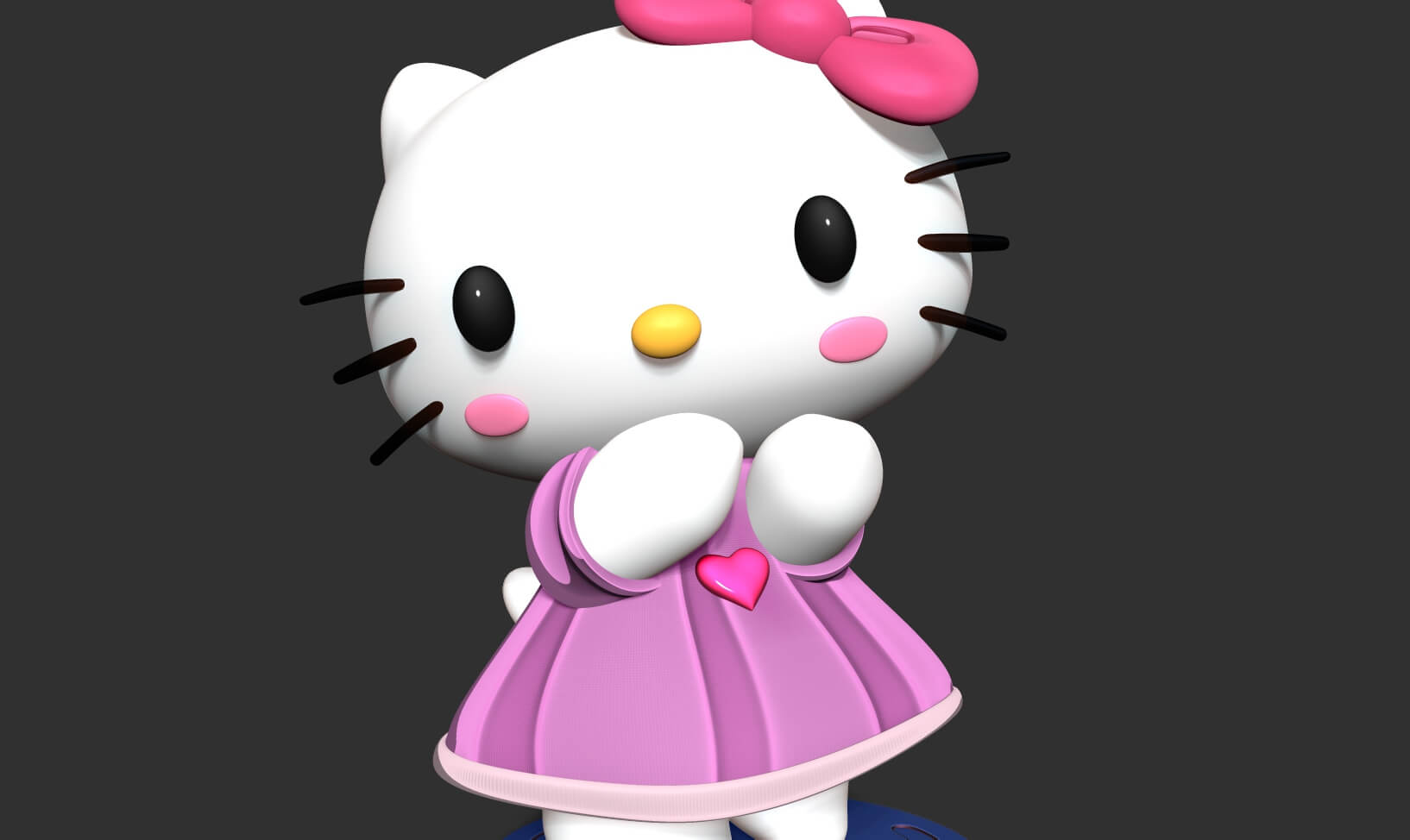 Hello Kitty Is a Ballerina - 3D Print Model by Sinh Nguyen