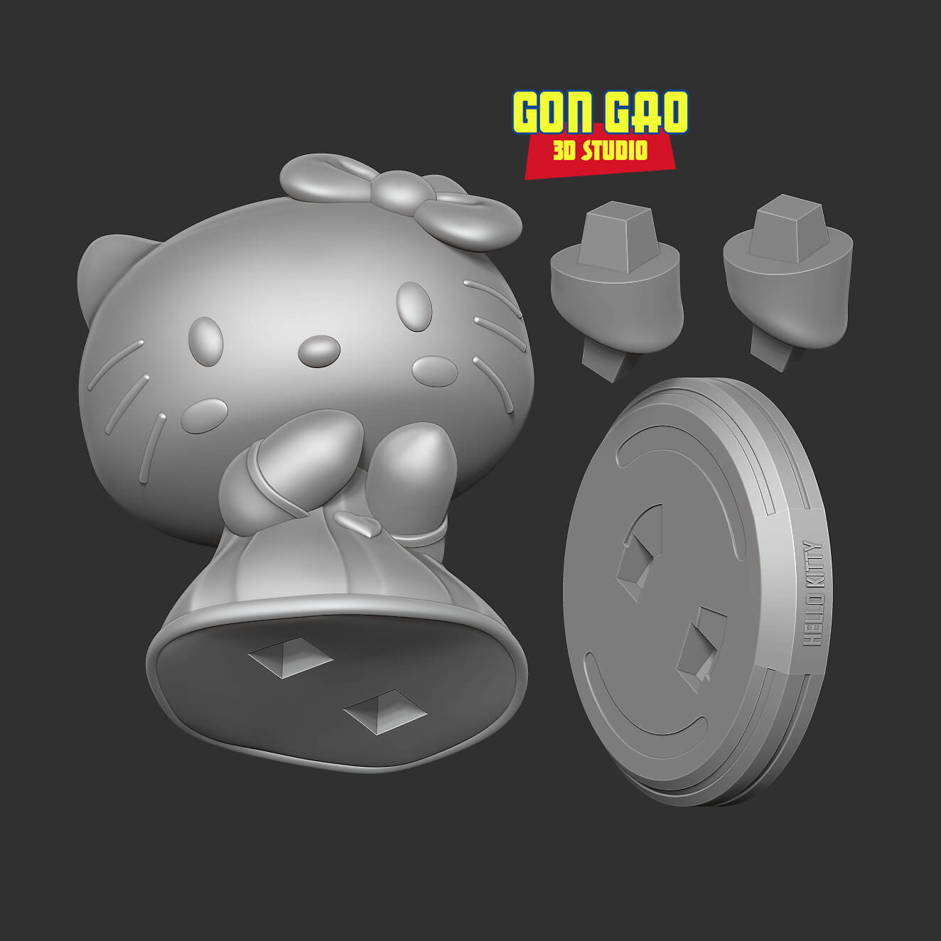 Hello Kitty Is a Ballerina - 3D Print Model by Sinh Nguyen