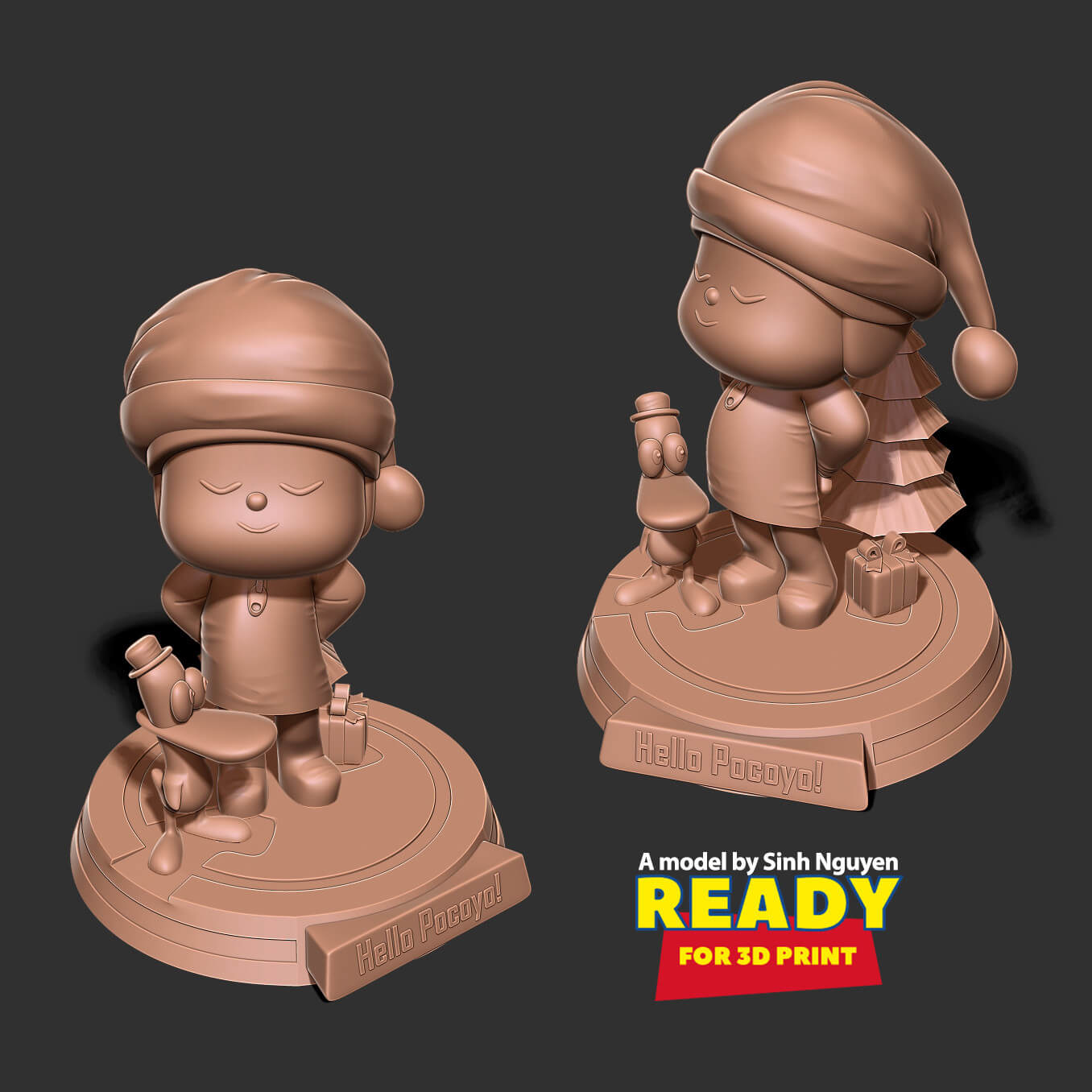 Pocoyo and Pato - 3D Model by Sinh Nguyen