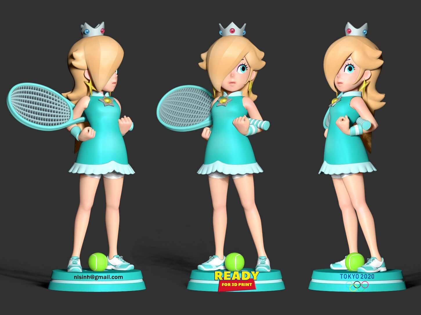 Rosalina Olympic Tokyo 2020 Print Ready 3D Model By Sinh Nguyen Rosalina Olympic Tokyo 2020 Print Ready 3D Model By Sinh Nguyen