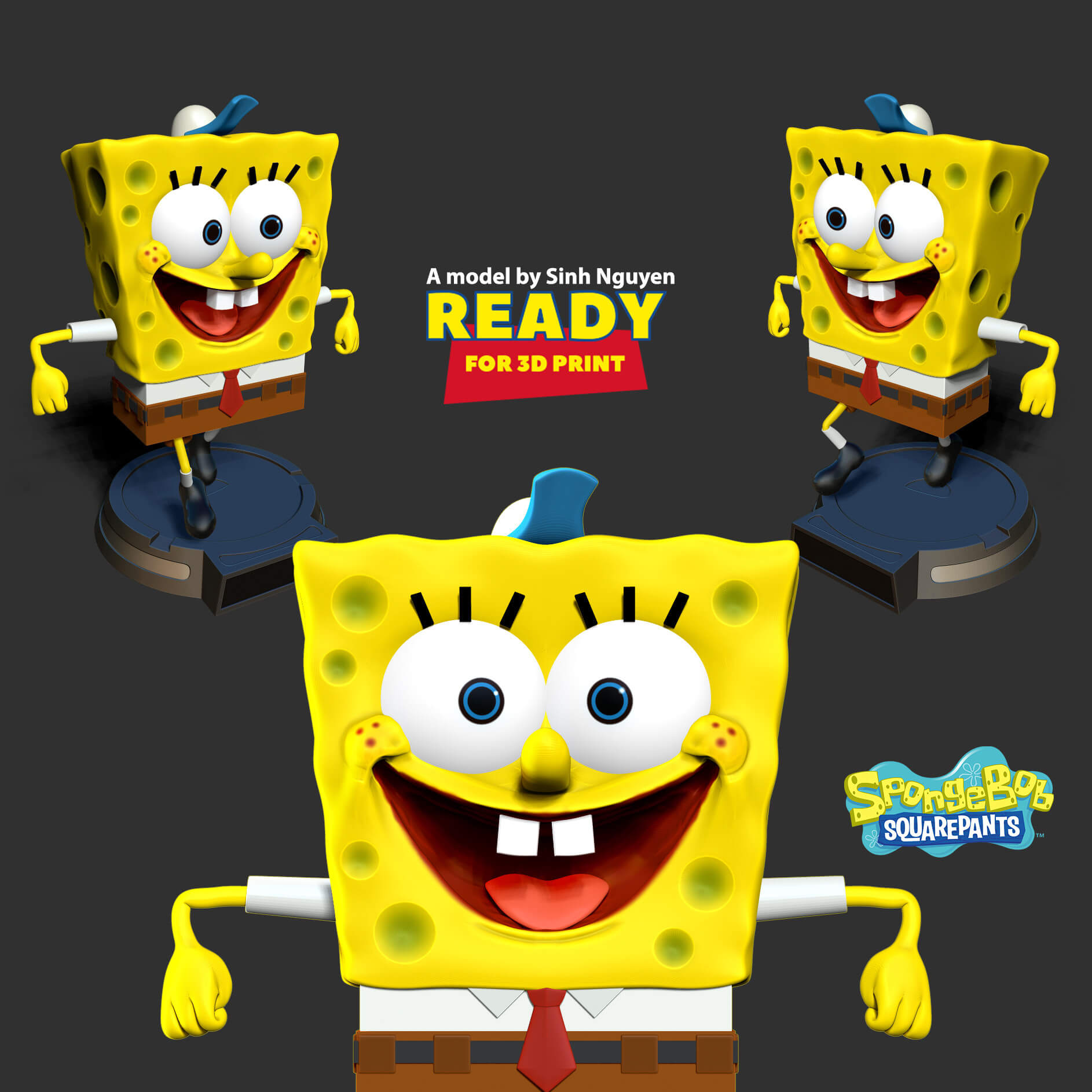 SpongeBob Movie Fan Art 3D Model By Sinh Nguyen